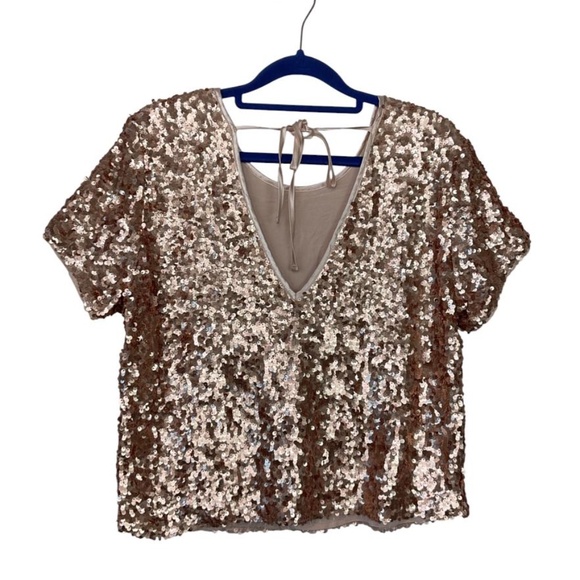 Abercrombie & Fitch Sequin Tie Back Top NWT - Picture 5 of 8